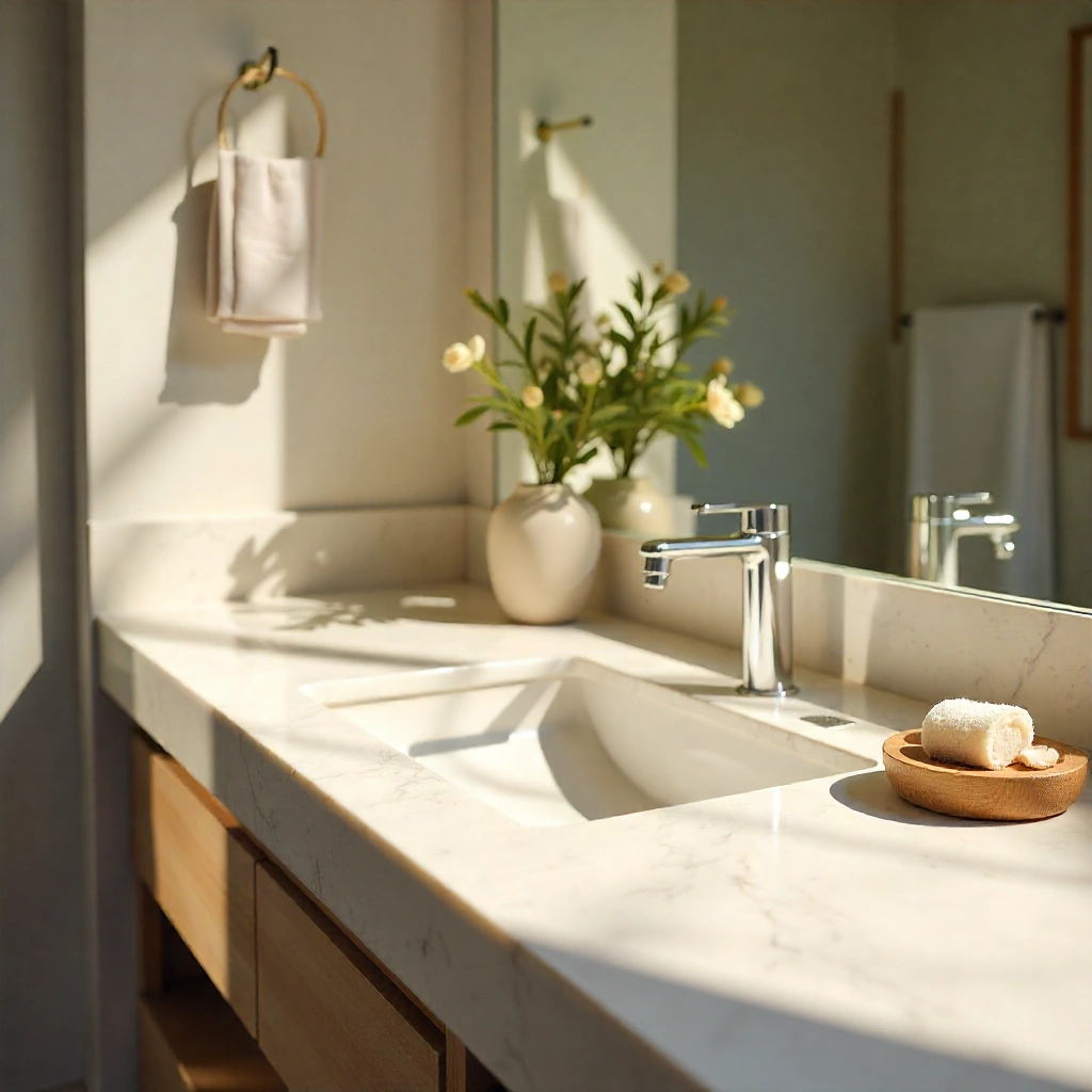 Столешницы из камня для ванной комнаты